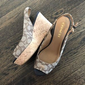 Coach Cork Wedges